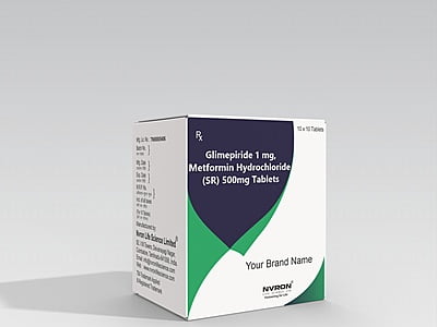 Glimepiride 1 mg + Metformin 500 mg SR