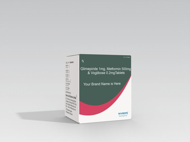 Glimepiride (1mg) + Metformin (500mg) + Voglibose (0.2mg) Glimepiride (1mg) + Metformin (500mg) + Voglibose (0.2mg)