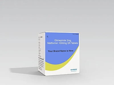 Glimipride 2 mg + Metformin 1000 mg SR
