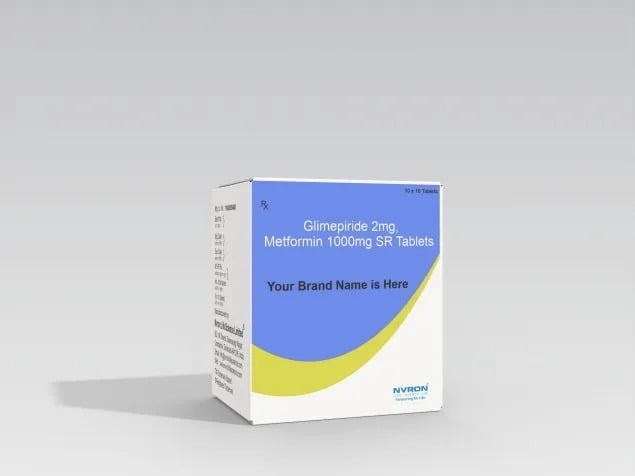 Glimipride 2 mg + Metformin 1000 mg SR Glimipride 2 mg + Metformin 1000 mg SR