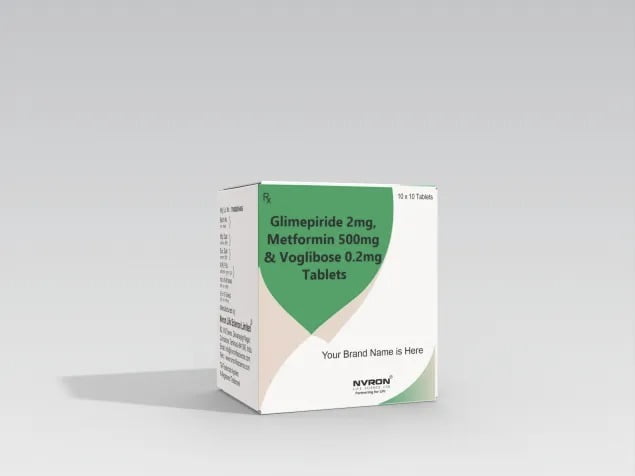 Glimepiride (2mg) + Metformin (500mg) + Voglibose (0.2mg) Glimepiride (2mg) + Metformin (500mg) + Voglibose (0.2mg)