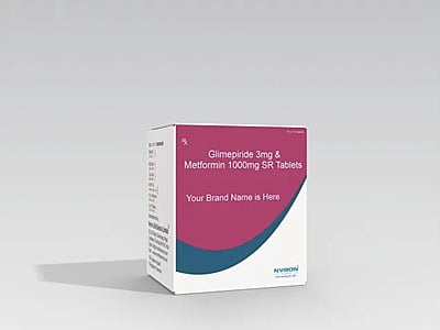 Glimipride 3 mg + Metformin 1000 mg SR