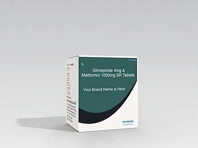 Glimipride 4 mg + Metformin 1000 mg SR