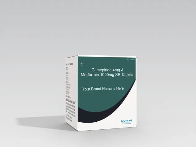 Glimipride 4 mg + Metformin 1000 mg SR Glimipride 4 mg + Metformin 1000 mg SR