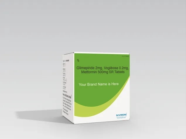 Glimipride 2 mg +Voglibose 0.2 mg + Metformin 500 mg SR Glimipride 2 mg +Voglibose 0.2 mg + Metformin 500 mg SR