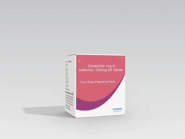 Glimipride 1 mg + Metformin 1000 mg SR Glimipride 1 mg + Metformin 1000 mg SR