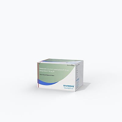 Omeprazole (as enteric coated pellets) IP 20 mg + Domperidone IP SR 30 mg