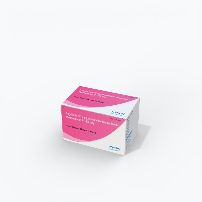 Pregabalin IP 75 mg (as susutained release form), Mecobalamin JP 1500 mcg Pregabalin IP 75 mg (as susutained release form), Mecobalamin JP 1500 mcg