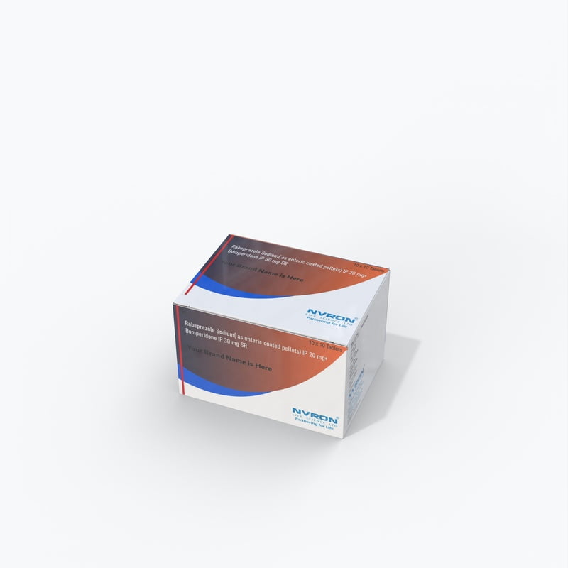 Rabeprazole Sodium (as enteric coated pellets) IP 20 mg + Domperidone IP 30 mg SR Rabeprazole Sodium (as enteric coated pellets) IP 20 mg + Domperidone IP 30 mg SR
