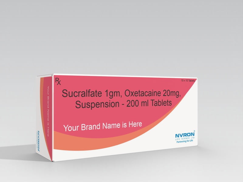 Sucralfate 1gm + Oxetacaine 20mg suspension - 200 ml Sucralfate 1gm + Oxetacaine 20mg suspension - 200 ml