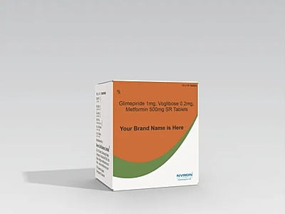 Glimipride 1 mg +Voglibose 0.2 mg + Metformin 500 mg SR