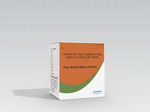 Glimipride 1 mg +Voglibose 0.2 mg + Metformin 500 mg SR Glimipride 1 mg +Voglibose 0.2 mg + Metformin 500 mg SR